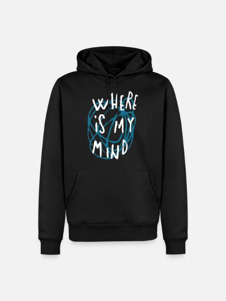 Missä on mieleni Streetwear Skatewear Openmind Kun - Premium luomulaatuinen miesten huppari - musta