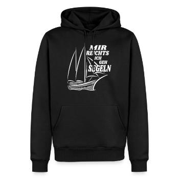 Mir Reichts ich geh Segeln - Segler - Männer Premium Bio Hoodie - Schwarz - Vorne - Nico (187cm)