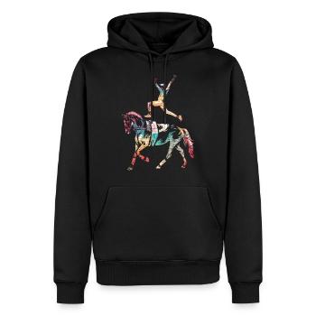 Vaulting - Men’s Premium Organic Hoodie - black - Front - Nico (187cm)