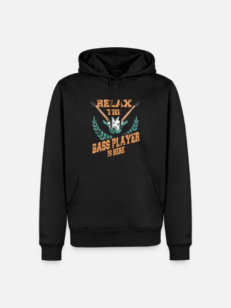 bass player - Men’s Premium Organic Hoodie - black