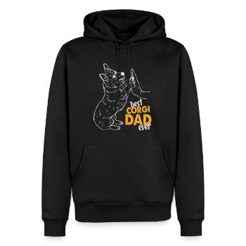 Le meilleur père Corgi de tous les temps - Sweat à capuche Premium bio Homme - noir - Devant - Nico (187cm)