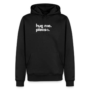 Embrassez-moi s'il vous plaît - Sweat à capuche Premium bio Homme - noir - Devant - Nico (187cm)