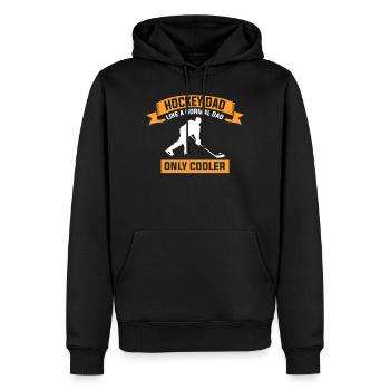 Hockey dad like a normal dad only cooler - Men’s Premium Organic Hoodie - black - Front - Nico (187cm)