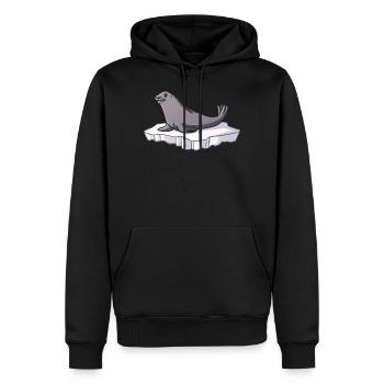 Niedliche Robben Kindergeschenke Arktische Tiere - Männer Premium Bio Hoodie - Schwarz - Vorne - Nico (187cm)