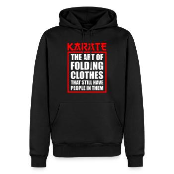 Karate Kampfsport Kung Fu Karateka Geschenk - Männer Premium Bio Hoodie - Schwarz - Vorne - Nico (187cm)