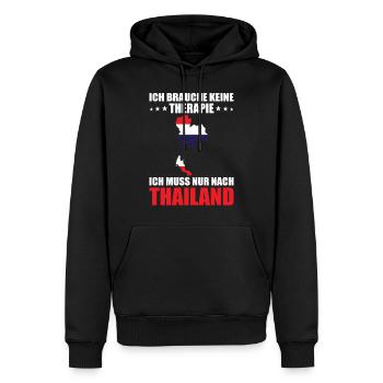 Thailand Thai Bangkok Urlaub Asien Geschenkidee - Männer Premium Bio Hoodie - Schwarz - Vorne - Nico (187cm)