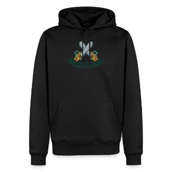 Baumkletterer Baumpfleger Arborist Baumpflege - Männer Premium Bio Hoodie - Schwarz - Vorne - Nico (187cm)