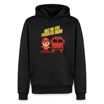 Nachwuchs Feuerwehr Feuerwehrauto Traumberuf Kind - Männer Premium Bio Hoodie - Schwarz - Vorne - Nico (187cm)