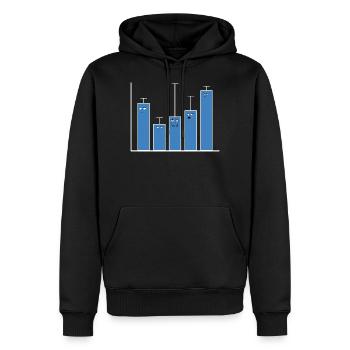 Statistiques Mathématiques Université Étudiant Cadeau - Sweat à capuche Premium bio Homme - noir - Devant - Nico (187cm)