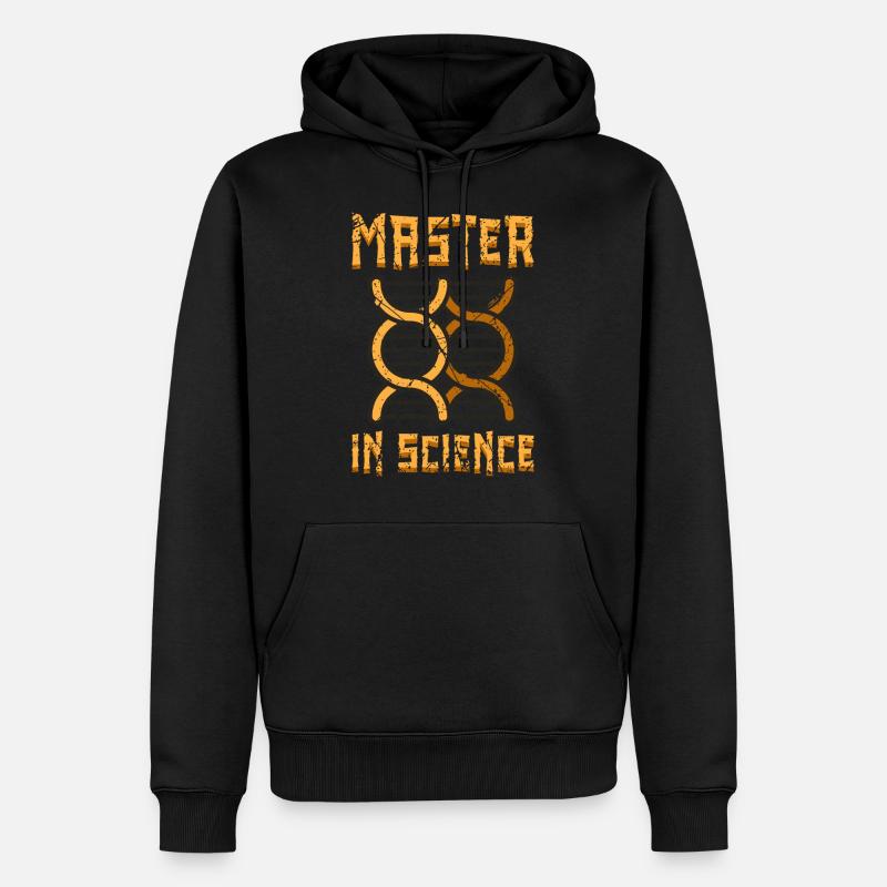 Master in Wissenschaft - Männer Premium Bio Hoodie - Schwarz