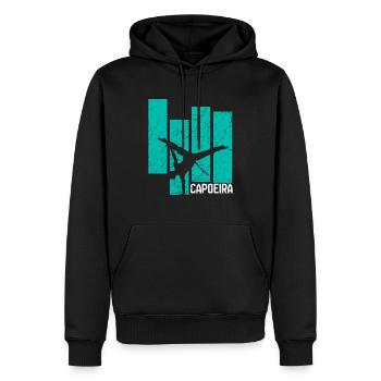 Capoeira - Männer Premium Bio Hoodie - Schwarz - Vorne - Nico (187cm)