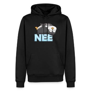 Fauler Pinguin Tierliebhaber Nee Pinguine Fisch - Männer Premium Bio Hoodie - Schwarz - Vorne - Nico (187cm)