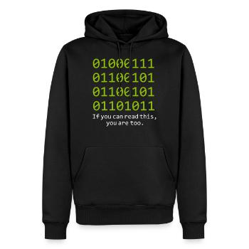 debugging programmer computer science computer nerd - Men’s Premium Organic Hoodie - black - Front - Nico (187cm)