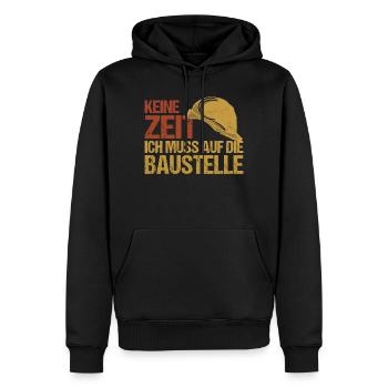 Bauleiter Bauaufsicht Bau Bauarbeiter Geschenk - Männer Premium Bio Hoodie - Schwarz - Vorne - Nico (187cm)