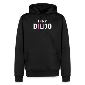 BDSM Bondage Sex Anal Plug Dildo Vibrator Sub - Männer Premium Bio Hoodie - Schwarz - Vorne - Nico (187cm)