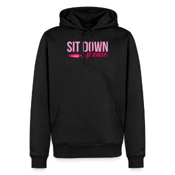 BDSM Bondage Sex Anal Plug Dildo Vibrator Sub - Men’s Premium Organic Hoodie - black - Front - Nico (187cm)