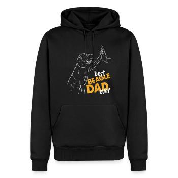 Meilleur papa Beagle de tous les temps - Sweat à capuche Premium bio Homme - noir - Devant - Nico (187cm)