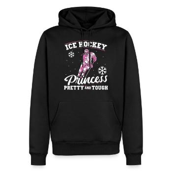 Joueur de hockey sur glace Ice Hockey Princess - Sweat à capuche Premium bio Homme - noir - Devant - Nico (187cm)