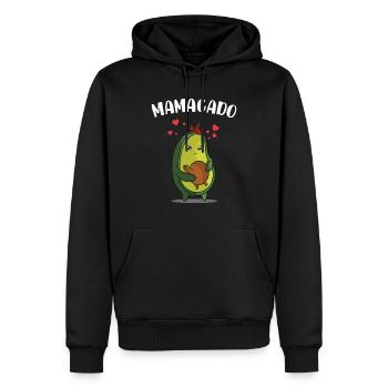 Mamacado Avocado Babyparty Schwangerschaft Veganer - Männer Premium Bio Hoodie - Schwarz - Vorne - Nico (187cm)