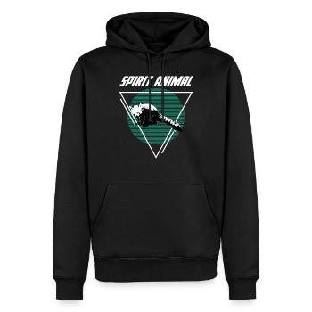 Red Panda - Männer Premium Bio Hoodie - Schwarz - Vorne - Nico (187cm)