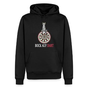 Dartspieler Darten Bock auf Dart Dartspieler Spiel - Männer Premium Bio Hoodie - Schwarz - Vorne - Nico (187cm)