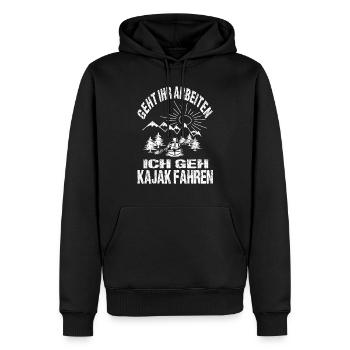 Kajak fahren im Wildwasser - Männer Premium Bio Hoodie - Schwarz - Vorne - Nico (187cm)