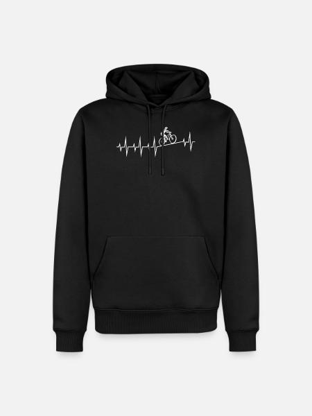 Bicycle EKG - Men’s Premium Organic Hoodie - black
