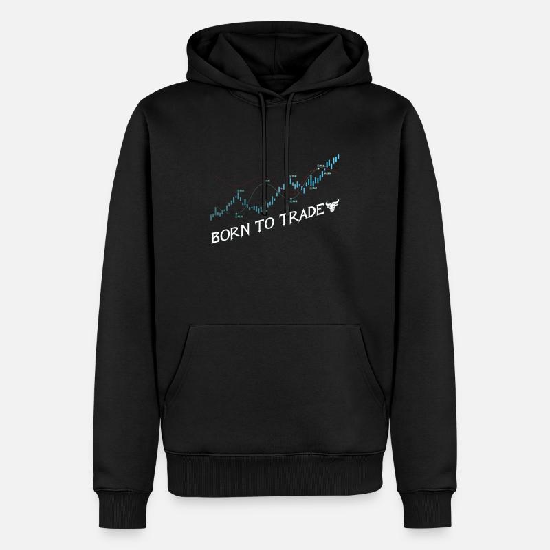 Trader - Männer Premium Bio Hoodie - Schwarz