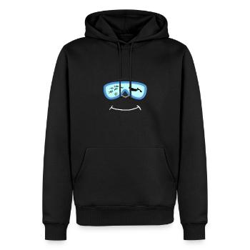 Snorkeling mask with fish algae diving - Men’s Premium Organic Hoodie - black - Front - Nico (187cm)