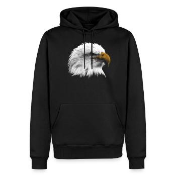 Aigle aigle de mer aigle américain - Sweat à capuche Premium bio Homme - noir - Devant - Nico (187cm)