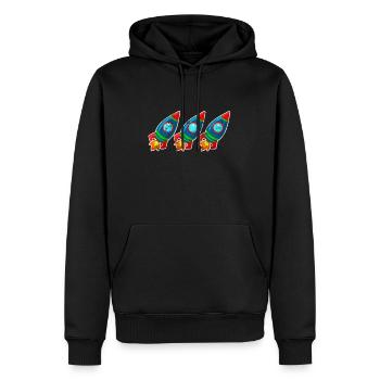 Diamond Hands To The Moon Market Stonk Meme Quote - Sweat à capuche Premium bio Homme - noir - Devant - Nico (187cm)