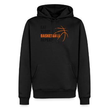 Cadeau pour les fans de basket - Sweat à capuche Premium bio Homme - noir - Devant - Nico (187cm)