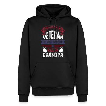 USUS Army - some people call me veteran - Männer Premium Bio Hoodie - Schwarz - Vorne - Nico (187cm)