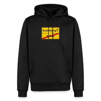 Azubi Ausbildung Schule - Männer Premium Bio Hoodie - Schwarz - Vorne - Nico (187cm)