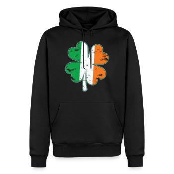 Saint Patrick's Day Gift Shamrock Ireland Flag Irish - Sweat à capuche Premium bio Homme - noir - Devant - Nico (187cm)