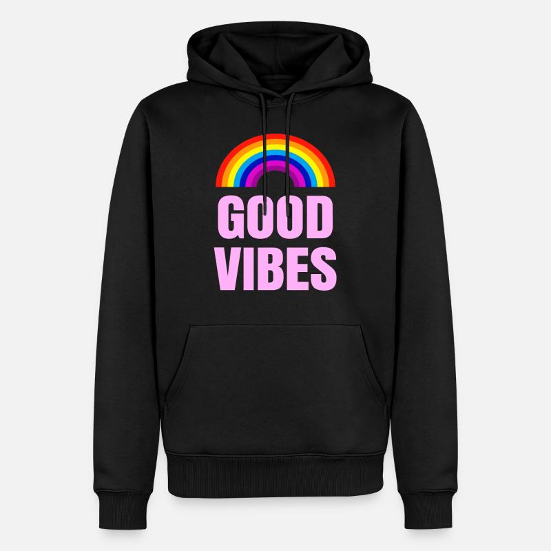 Bonnes vibrations - Sweat à capuche Premium bio Homme - noir