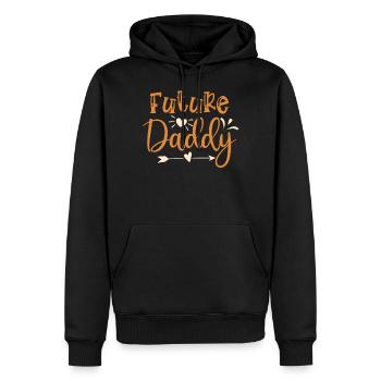 Future daddy - Männer Premium Bio Hoodie - Schwarz - Vorne - Nico (187cm)