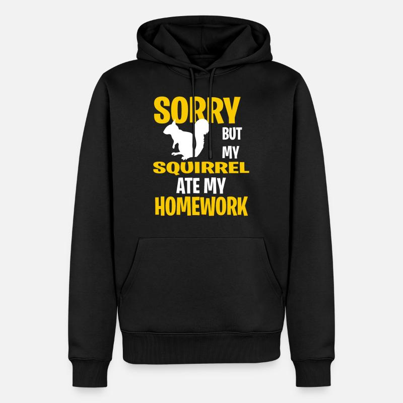 Funny Squirrel Present Idea - Men’s Premium Organic Hoodie - black
