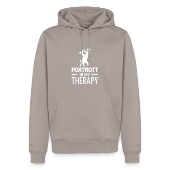 Foxtrot Dance Therapy Dancing Dancer - Men’s Premium Organic Hoodie - taupe - Front - Nico (187cm)