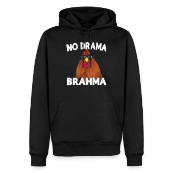 No Drama Brahma Lustiges Huhn Spruch Hühner - Männer Premium Bio Hoodie - Schwarz - Vorne - Nico (187cm)