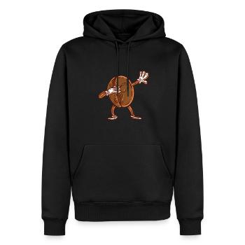 Funny gift dabbing coffee bean - Men’s Premium Organic Hoodie - black - Front - Nico (187cm)