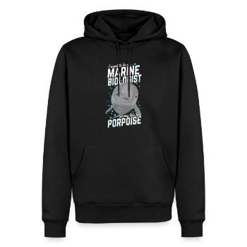 Cadeau de biologiste marin de marsouin de biologie marine - Sweat à capuche Premium bio Homme - noir - Devant - Nico (187cm)