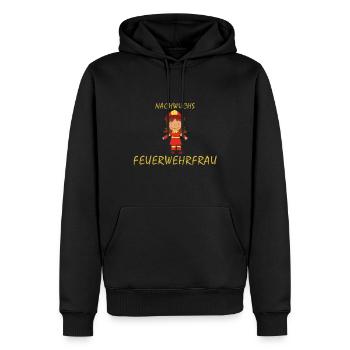Nachwuchs Feuerwehrfrau - Männer Premium Bio Hoodie - Schwarz - Vorne - Nico (187cm)