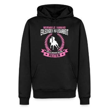 Reiterin Mama Reitlehrerin Reitverein Pferdesport - Männer Premium Bio Hoodie - Schwarz - Vorne - Nico (187cm)