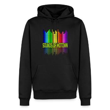 sounds, sounds of Motown, music, Detroit, great - Männer Premium Bio Hoodie - Schwarz - Vorne - Nico (187cm)