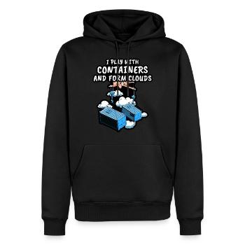 Devops Gag Gifts - Men’s Premium Organic Hoodie - black - Front - Nico (187cm)