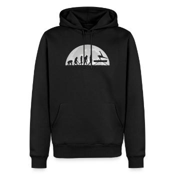 Gymnastique Gymnastique Evolution Lune Turner Turner - Sweat à capuche Premium bio Homme - noir - Devant - Nico (187cm)
