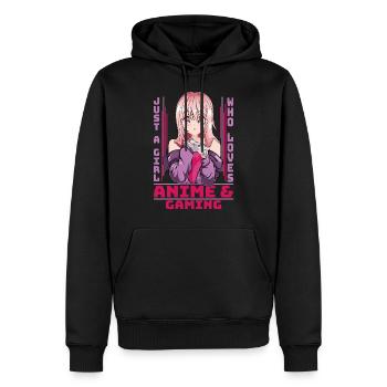 Manga Anime Geschenk -Anime & Video Gaming Mädchen - Männer Premium Bio Hoodie - Schwarz - Vorne - Nico (187cm)