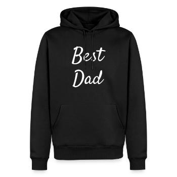 best dad - Männer Premium Bio Hoodie - Schwarz - Vorne - Nico (187cm)