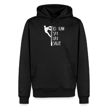 Baumkletterer Baumpfleger Arborist Baumpflege - Männer Premium Bio Hoodie - Schwarz - Vorne - Nico (187cm)